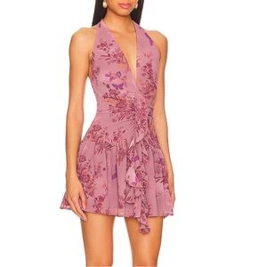 Revolve NBD Diya Divya mini dress mauve floral purple size medium